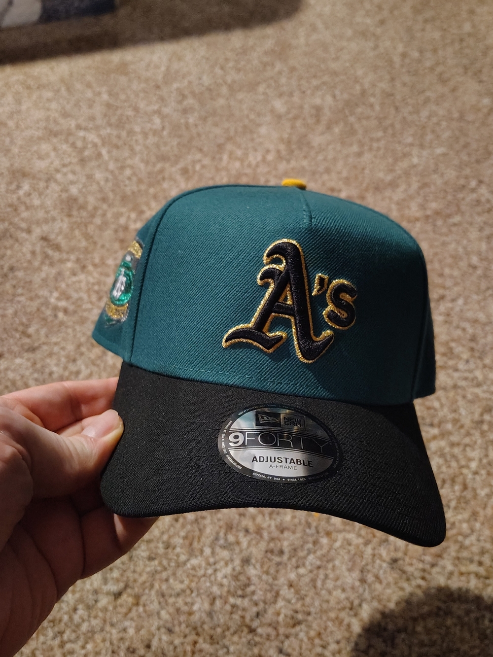 New Era Oakland A's Green & Black Adjustable Cap